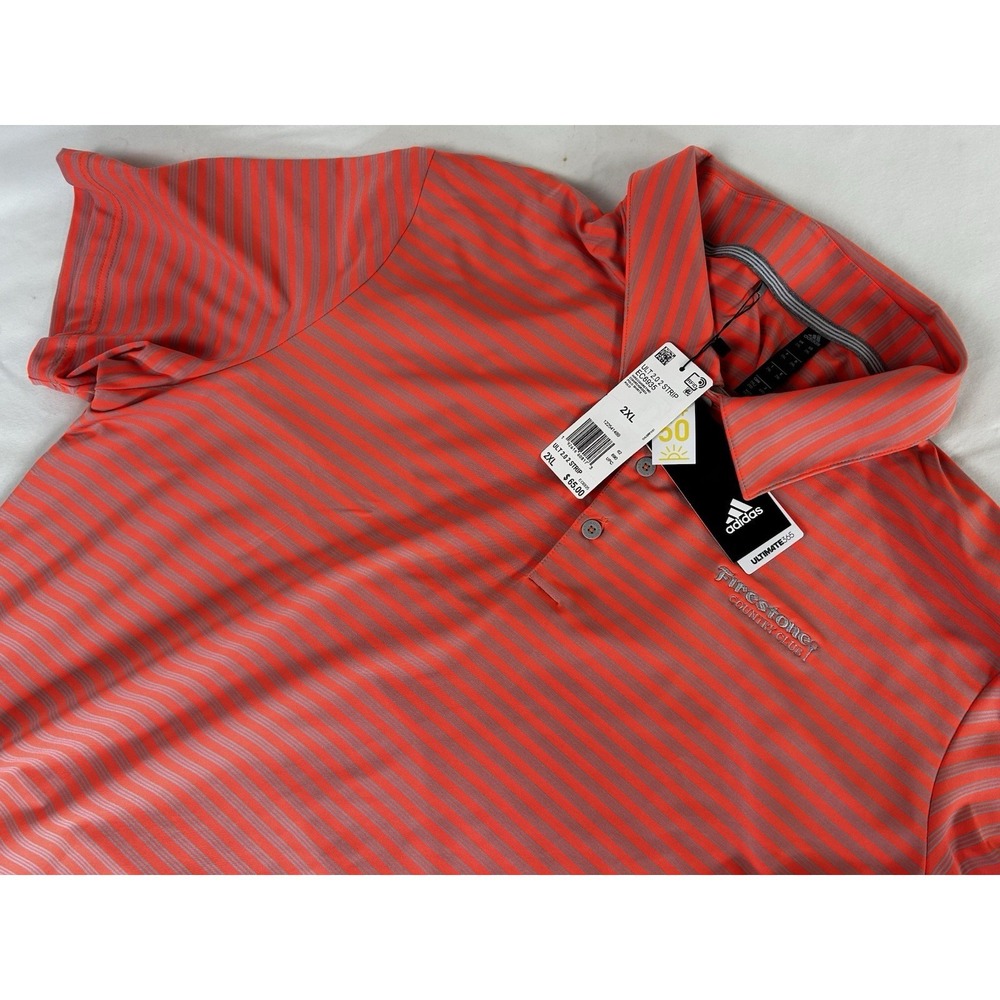 NWT Adidas Ultimate 365 Men's 2XL Firestone Country Club Short Sleeve Golf Polo